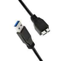 USB 3.0-kabel, USB-A/M naar Micro-USB/M, zwart, 2 mtr