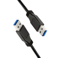 USB 3.0-kabel, USB-A/M naar USB-A/M, zwart, 2 mtr