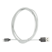 USB 2.0-kabel, USB-A/M naar Micro-USB/M, wit/zwart, 1,8 mtr