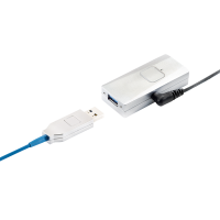 USB 3.0-kabel, USB-A/M naar USB-A/M, AOC, TT-dongle, blauw, 10 mtr