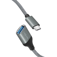 USB 3.2 Gen1 Type-C-adapter, C/M naar USB-A/F, OTG, aluminium, 0,15 mtr