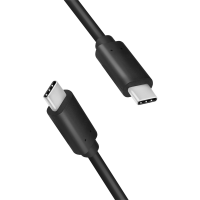 USB 3.2 Gen2 Type-C-kabel, C/M naar C/M, E-mark, PD, 4K/60 Hz, zwart, 0,5 mtr