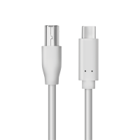 USB 2.0 Type-C kabel, C/M naar USB-B/M, grijs, 1 mtr