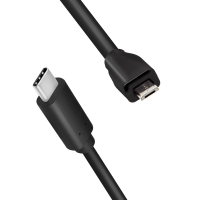 USB 2.0 Type-C kabel, C/M naar Micro-USB/M, zwart, 0,5 mtr