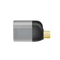 USB Type-C-adapter, USB-C/M naar DP/F, 8K, alu, zwart/grijs