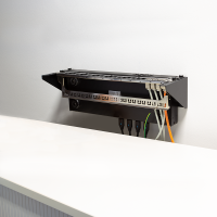 19" rack voor montage onder het bureau of aan de muur, 1U