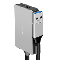 USB 3.0-adapter, USB-A/M naar HDMI-A/F, 1080p, grijs, 0,15 mtr