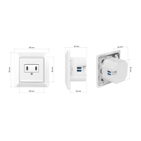 Stopcontact, 2x USB-C, 25 W, PD, inbouwdiepte: 35 mm, wit