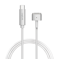 USB 3.2 Gen1-kabel, USB-C/M naar Magsafe2/M, PD, zilver, 1,8 mtr