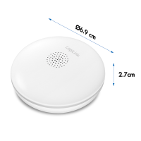 Wi-Fi slimme waterleksensor, >75, IP67, Tuya compatibel, wit