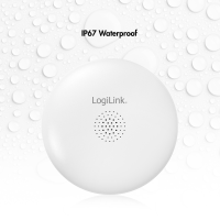 Wi-Fi slimme waterleksensor, >75, IP67, Tuya compatibel, wit