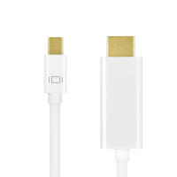DisplayPort-kabel, mDP/M naar HDMI-A/M, 4K/30 Hz, wit, 3 mtr