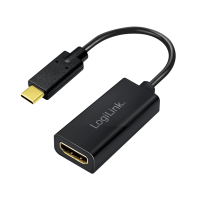 USB Type-C-adapter, C/M naar HDMI A/F, 4K/60 Hz, zwart, 0,15 mtr