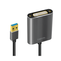 USB 3.0-adapter, USB-A/M naar DVI/F, 1080p, zilver, 0,1 mtr