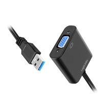 USB 3.0-adapter, USB-A/M naar VGA/F, 1080p, zwart, 0,15 mtr