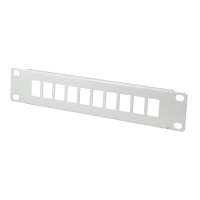 10" patchpaneel voor 10 keystone-aansluitingen, onbelast, grijs