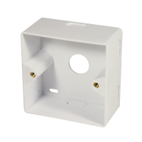 Cat.6A wandcontactdoos 2 x RJ45 afgeschermd, met opbouw doos, zuiver wit