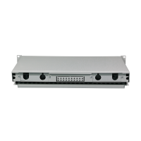 19" schuifglasvezelpaneel, 1U, grijs, onbelast, zonder frontpaneel