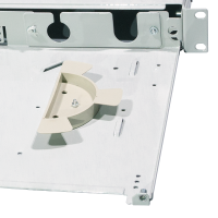 19" schuifglasvezelpaneel, 1U, grijs, onbelast, zonder frontpaneel