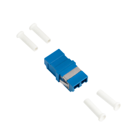 Glasvezeladapter LC Duplex, 12 stuks, zonder flens, blauw (OS2)