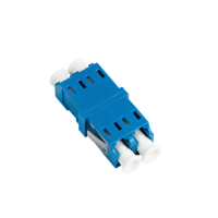 Glasvezeladapter LC Duplex, 12 stuks, zonder flens, blauw (OS2)