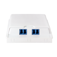 Glasvezeladapter LC Duplex, 12 stuks, zonder flens, blauw (OS2)