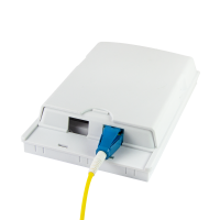 FTTH-aansluitdoos, 2 poorten, wandmontage, wit