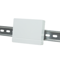 FTTH-aansluitdoos, 4-poorts, wit, inclusief DIN-railhouder