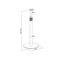 Luidsprekervloerstandaard voor SONOS ERA 100 & 300, 682–1068 mm, max. 5 kg, wit