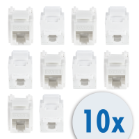 Cat.6 Keystone Jack UTP, 90° LSA-aansluiting, 10 stuks