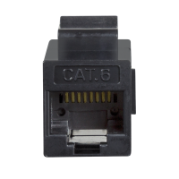 Cat.6 Keystone Inline-koppeling UTP 14,5 mm breed, zwart