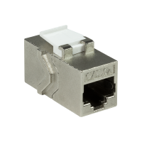 Cat.6A Keystone Inline Coupler STP, slechts 14,5 mm breed, slimline type