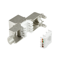 Cat.6A Keystone Jack STP 22-26 AWG, gereedschapsloos, 16 mm breedte