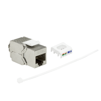 Cat.6A Keystone Jack STP 22-26 AWG, gereedschapsloos, 16 mm breedte
