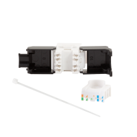 Cat.6A keystone jack UTP 22-26 AWG, gereedschapsloos, 16,6 mm breedte
