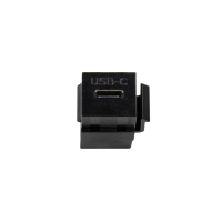 USB 3.1 Gen2 Type-C keystone-koppeling, C/F naar USB-C/F, PD, zwart