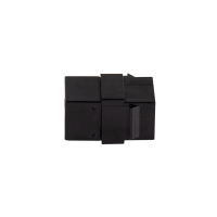 USB 3.1 Gen2 Type-C keystone-koppeling, C/F naar USB-C/F, PD, zwart