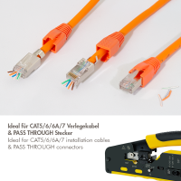 Krimptang voor CAT5/6/6A/7 & pass through connectoren