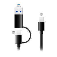 Behuizing voor harde schijf, M.2 NVMe (PCIe) SSD's, USB 3.2, Gen 2,  10 Gbit/s, USB-A+C