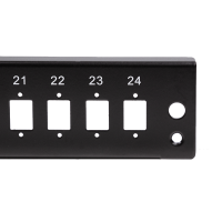 Frontpaneel 24 x LC-Duplex of SC-Simplex voor glasvezel patchpaneel, zwart