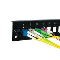 Frontpaneel 24 x LC-Duplex of SC-Simplex voor glasvezel patchpaneel, zwart