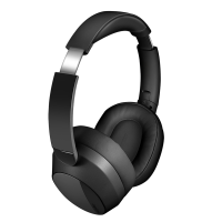 BT 6.0 Sound Wave-headset, ANC, 3,5 mm AUX, 15 uur batterijduur, zwart