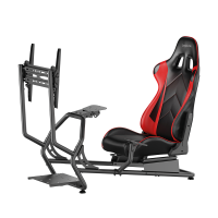 Racing-Simulator Cockpit met monitorhouder voor 32–50", zwart