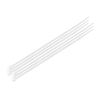 Kabelbinder, PA66, 100 stuks, wit, B: 2,5 mm, L: 100 mm