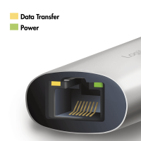 USB-C/M 3.2 Gen 1 naar RJ45/F 5G Gigabit Ethernet-adapter, Full Duplex Flow Control, aluminium