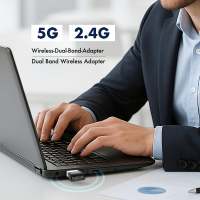 Draadloze USB WLAN-adapter, 11ac dualband, 650 Mbit/s, ultraklein