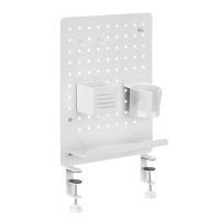 Pegboard organizer/combinatie, klembaar, 42 x 47,7 x 9,9 cm, tot 5 kg, wit