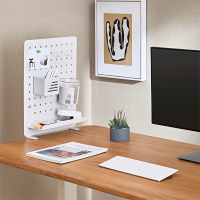 Pegboard organizer/combinatie, klembaar, 42 x 47,7 x 9,9 cm, tot 5 kg, wit