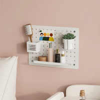 Pegboard organizer/combinatie, wandmontage, 42 x 32 x 9,8 cm, tot 5 kg, wit