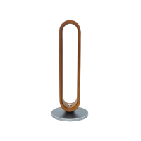 Koptelefoonstandaard van bamboehout, aluminium voet, tot 5 kg, over/op de oren, bruin/zilver